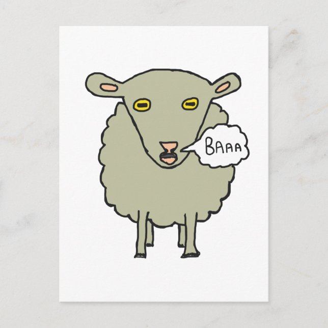 Baa Sheep Postcard (Front)