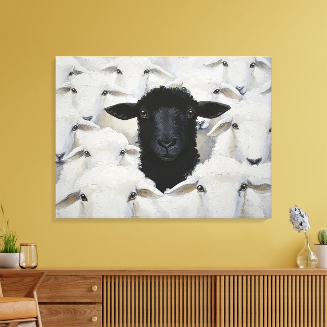 Baa-tle of Individuality Canvas Print (Insitu(LivingRoom))