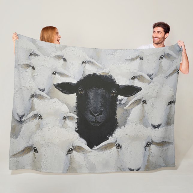 Baa-tle of Individuality Fleece Blanket (In Situ)