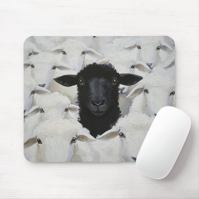 Baa-tle of Individuality Mouse Pad (With Mouse)