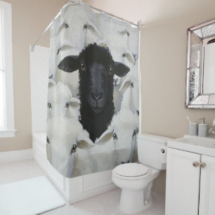 Baa-tle of Individuality Shower Curtain