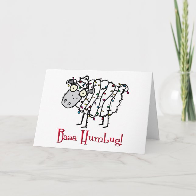 Baaa Humbug Christmas Holiday Card (Front)
