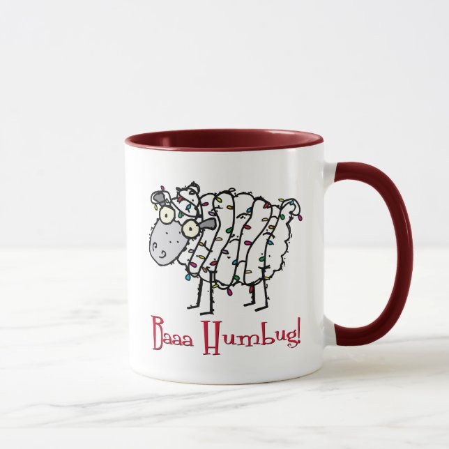 Baaa Humbug Christmas Mug (Right)