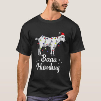 Baaa Humbug Goat Santa Christmas  T-Shirt