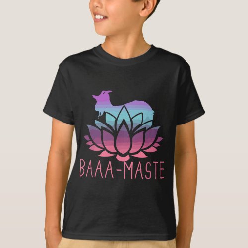 Baaa_maste Goat Yoga Namaste Spiritual Meditation  T_Shirt