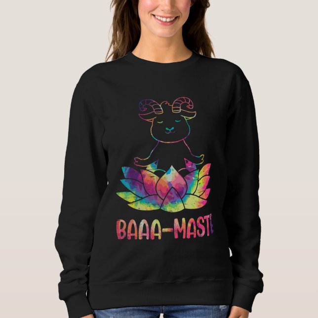 Baaa-Maste Livestock Herd Yoga Meditate Farm Anima Sweatshirt (Front)