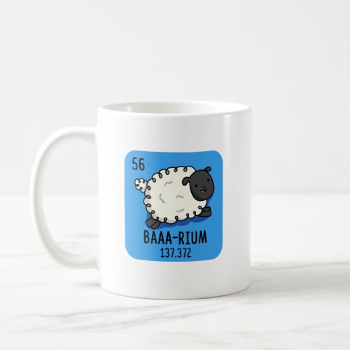 Baaa_Rium Funny Sheep Chemistry Pun Coffee Mug