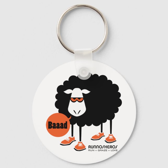 Baaad Black Sheep Keychain (Front)
