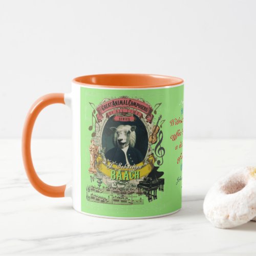 Baach Funny Sheep Great Animal Composer JS Bach Mug