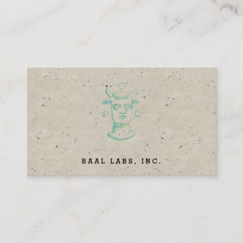 Baal letterpress style two colors business card