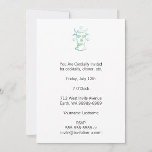 Baal (letterpress style, two colors) invitation