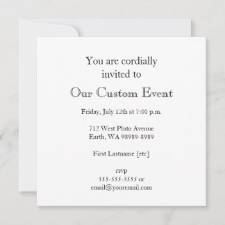Baal (letterpress style, two colors) invitation