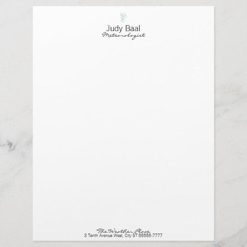 Baal letterpress style two colors letterhead