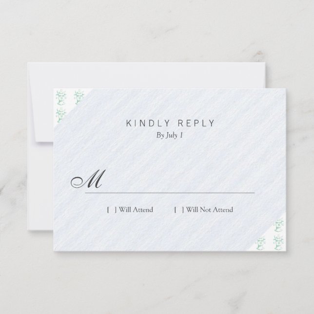 Baal (letterpress style, two colors) RSVP card (Front)