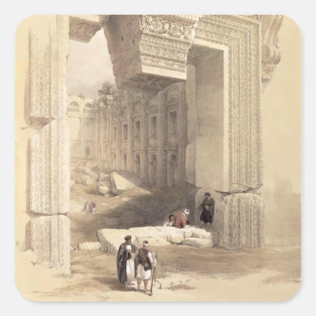 Baalbec, May 7th 1839, plate 81 from Volume II of Square Sticker (Front)