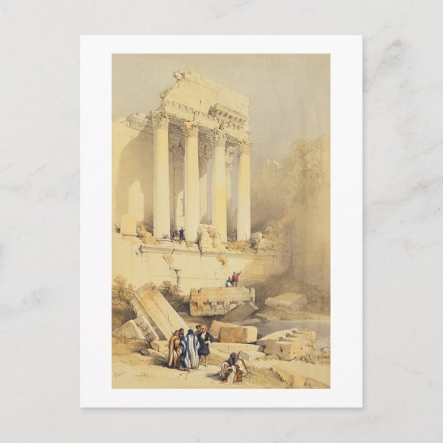 Baalbec, plate 79 from Volume II of 'The Holy Land Postcard (Front)