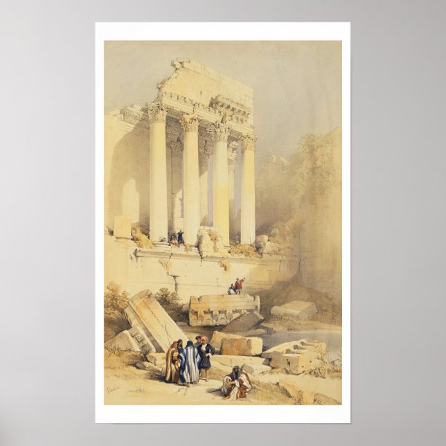 Baalbec, plate 79 from Volume II of 'The Holy Land Poster (Front)