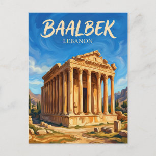 Baalbek Ruins Lebanon Postcard
