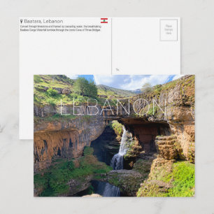 Baatara Waterfall, Lebanon Travel Postcard