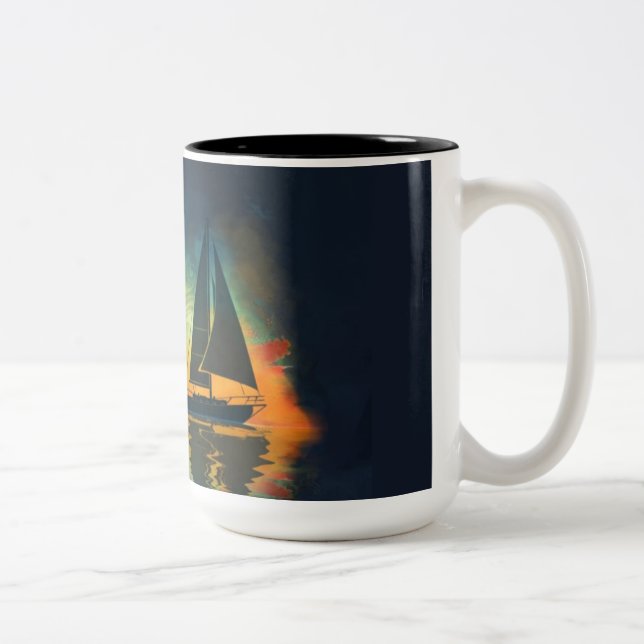 Baba 35 Sailboat Two-Tone Coffee Mug (Right)