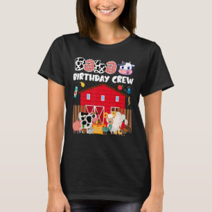 Baba Birthday Crew Animals Farming Barnyard Family T-Shirt