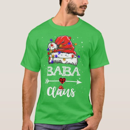 Baba Claus Christmas Light Pajama Family Matching  T_Shirt