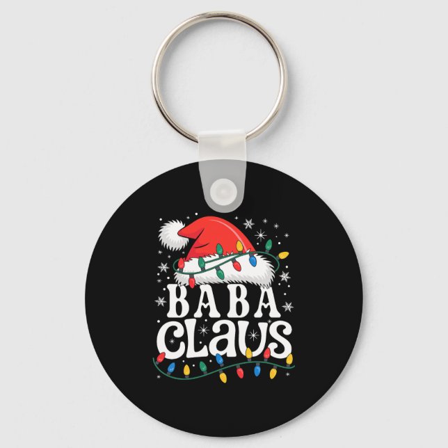 Baba Claus Funny Xmas Christmas Grandma Holiday St Keychain (Front)