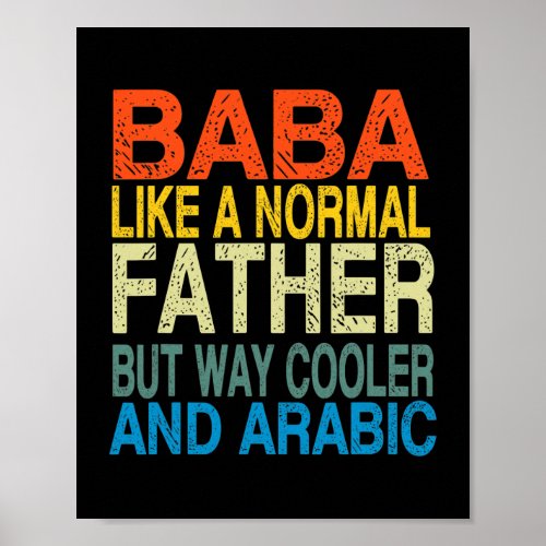 Baba Definition Arab Father Design Arabic Poster