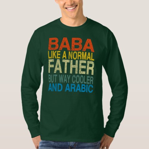 Baba Definition Arab Father Design Arabic T_Shirt