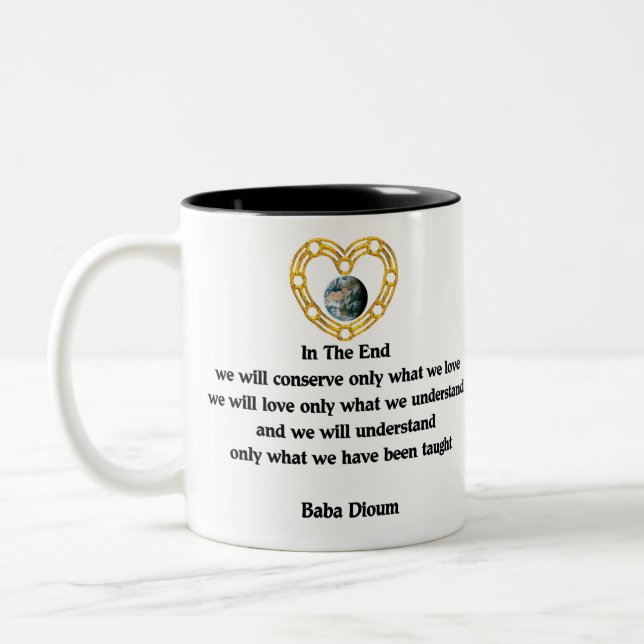 Baba Dioum Quote Two-Tone Coffee Mug (Left)