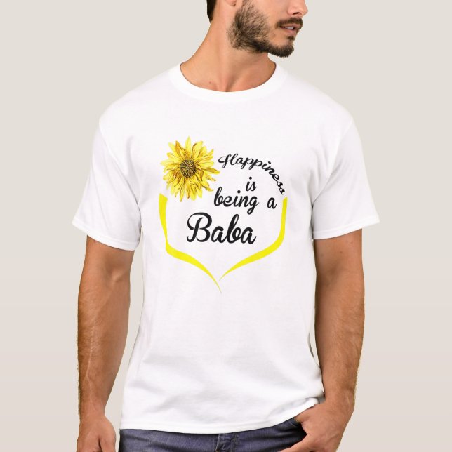 Baba Gifts Happiness Is Being A Baba T-Shirt (Front)