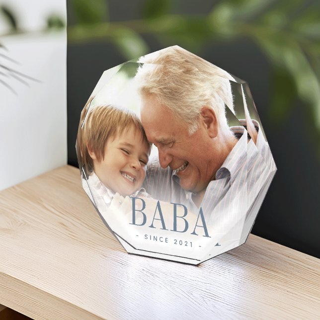 Baba Grandpa Year Established Photo Block (Creator Uploaded)