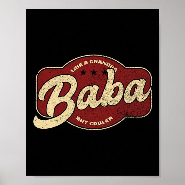 Baba Like A Grandpa But Cooler - Baba Arabic  Poster (Front)