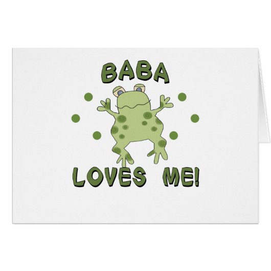 Baba Loves Me Frog Cards (Front Horizontal)