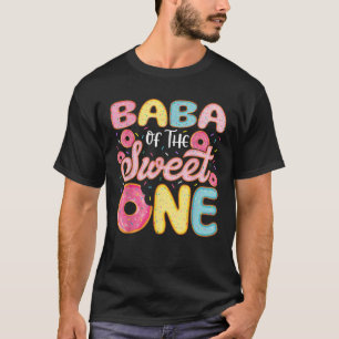 Baba Of The Sweet One 1st Birthday Donut Party Fam T-Shirt