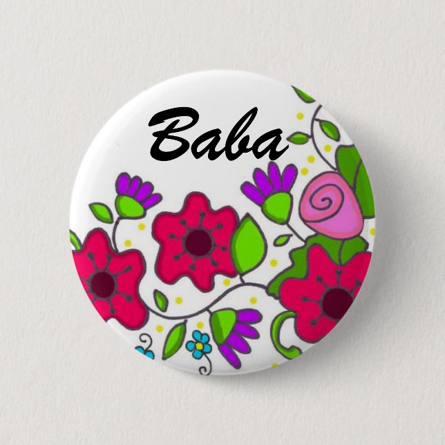 Baba Pinback Button (Front)