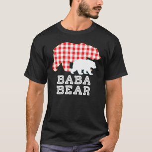 Baba Plaid Great Bear Daddy Grandpa Proud T-Shirt