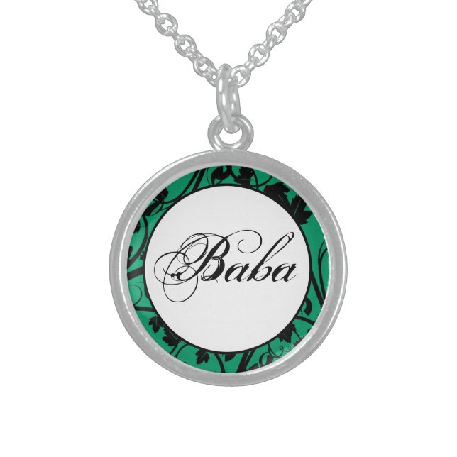Baba Sterling Silver Necklace (Front)