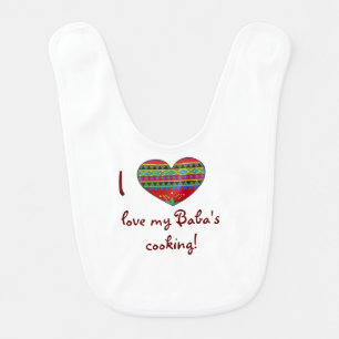 Baba Ukrainian Heart Art Bib