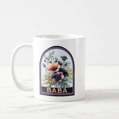 Baba Vintage Floral Grandmother Coffee Mug