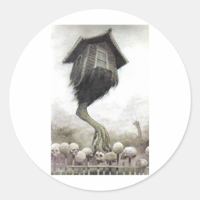 Baba Yaga Classic Round Sticker (Front)