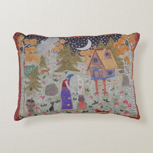 Baba Yagas Enchanted Forest Accent Pillow