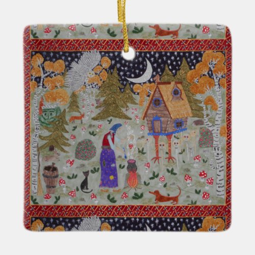 Baba Yagas Enchanted Forest Ceramic Ornament