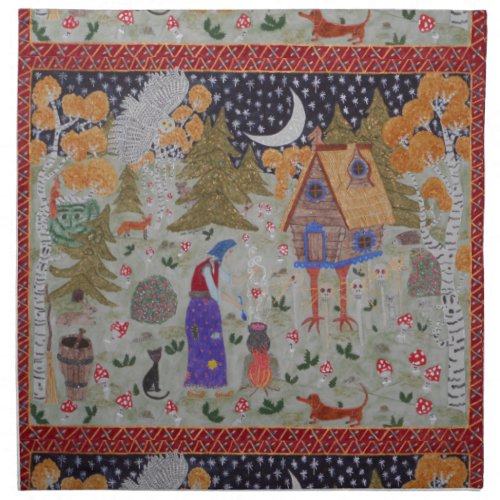 Baba Yagas Enchanted Forest Cloth Napkin