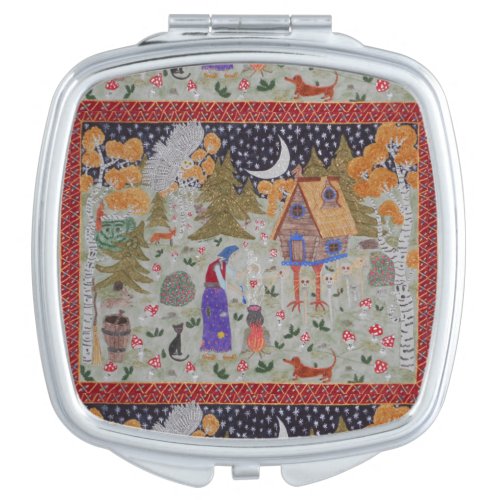 Baba Yagas Enchanted Forest Compact Mirror