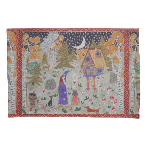 Baba Yagas Enchanted Forest Pillow Case