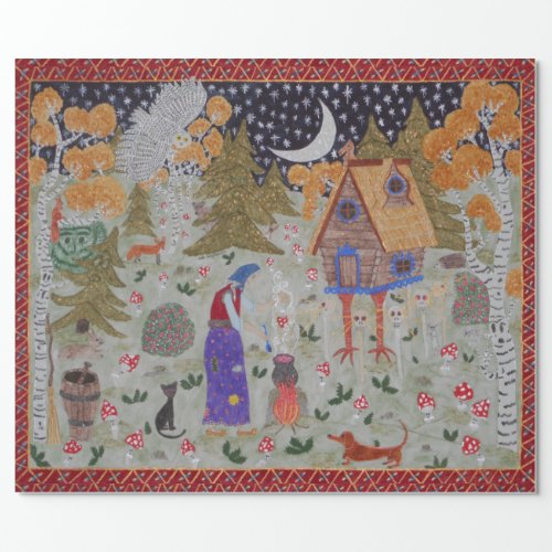 Baba Yagas Enchanted Forest Wrapping Paper