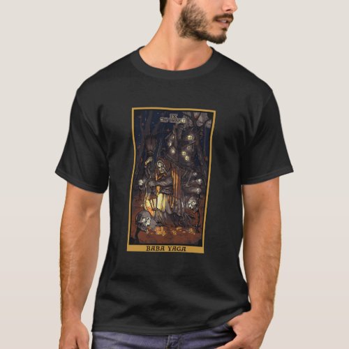 Baba Yaga The Hermit Tarot Card Slavic Mythology P T_Shirt