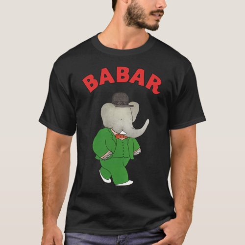 Babar The Elephant Sticker T_Shirt