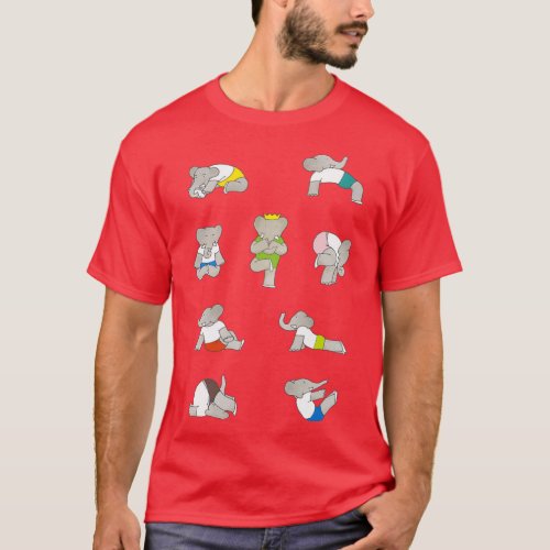 Babar yoga for elephants T_Shirt